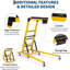 Plateforme de travail automobile robuste, mécanique à hauteur réglable avec capacité de 400 lb, plateforme de réparation de garage roulant-137479891