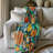 Rainbow Turkey Revelry Throw Blanket-912246627