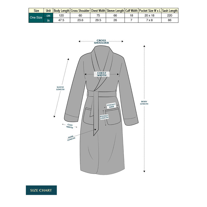 Kraay Fleece Mid-Calf Bathrobe with Pockets