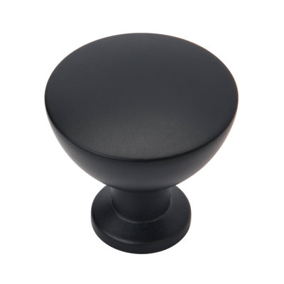 Poignée d'armoire noire matte de 1-1 / 4 po (32 mm) Grail - paquet de 10