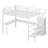 Metal Loft Bed With L-Shaped Desk And USB, Wardrobe And  Shelf, High Loft Bed With LED For Kids Teens Adults-523477461