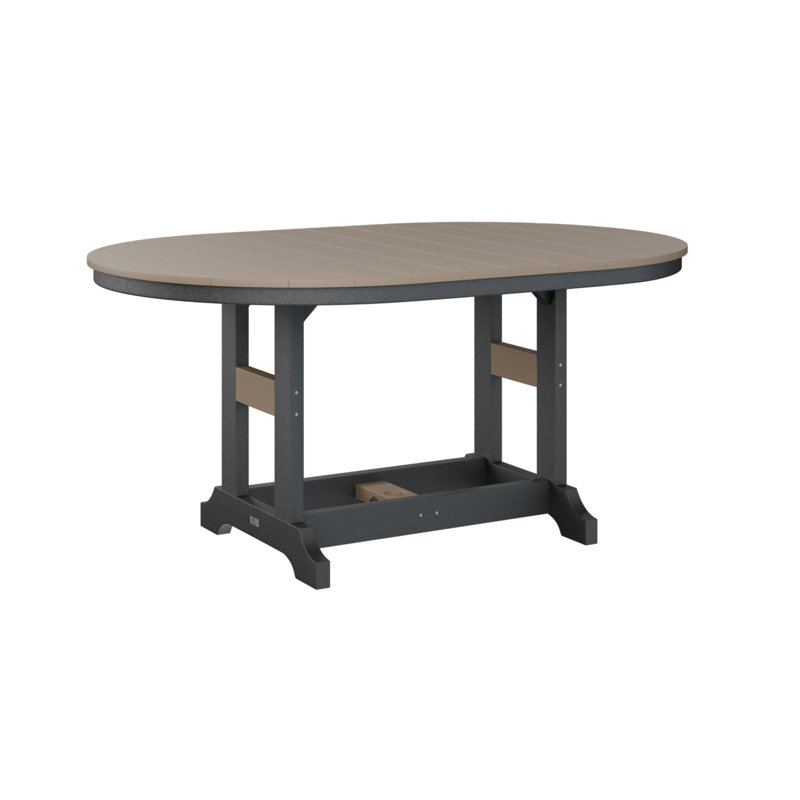 Table de bar Berlin Classic, Noir, H 39,5 po x l 44 po x P 64 po, Bois vieilli