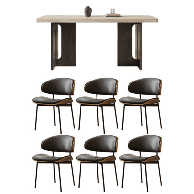 Table de salle à manger rectangulaire en granit à usage domestique