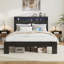 Base de lit plateforme en bois pour grand lit-403118676-403118675