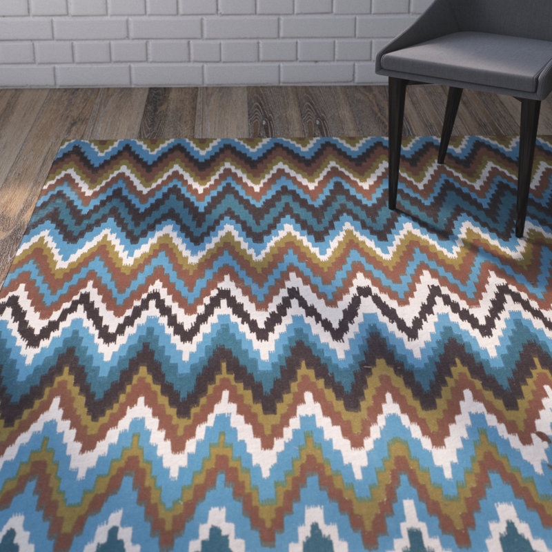 Tapis en coton tissé à la main Sonny Cedar Brook, Rectangle 4' x 6'