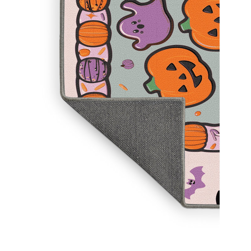 Tapis de vacances d'Halloween The Holiday Aisle®, Rectangulaire 2 pi x 3 pi