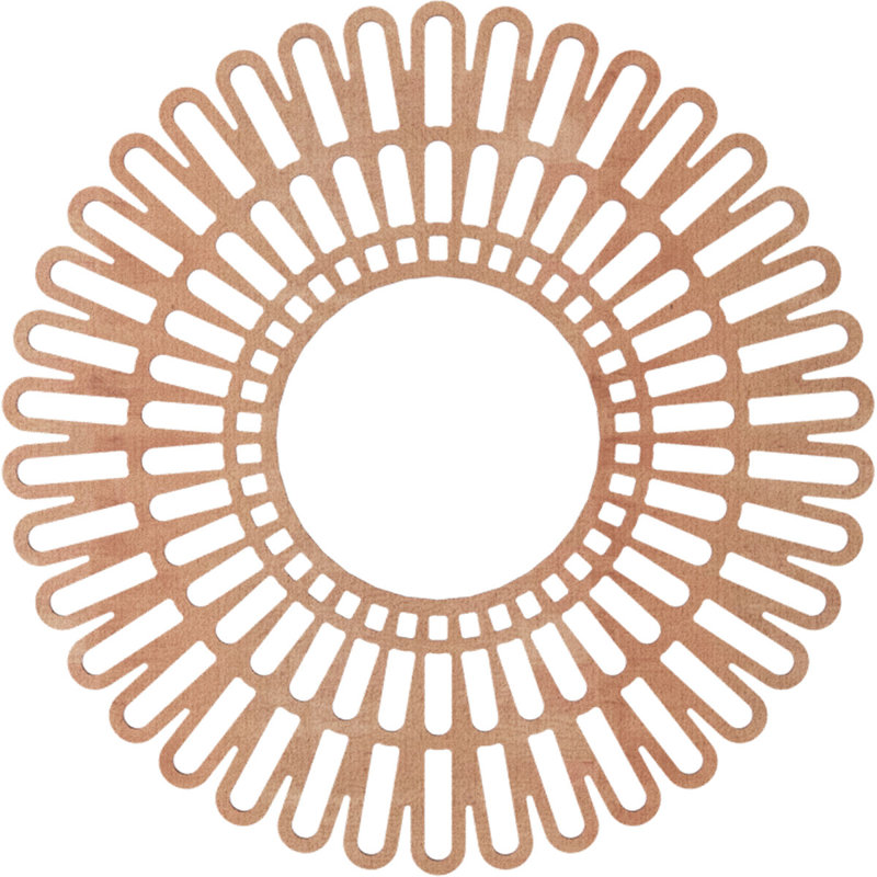 Médaillon de plafond en bois Cornellius, Cerisier, H 30 po x l 30 po x P 0,38 po