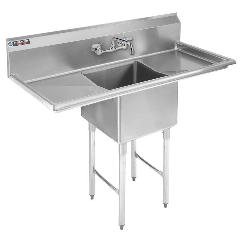 Évier à lessive encastré avec robinet L 54 po x l 24 po