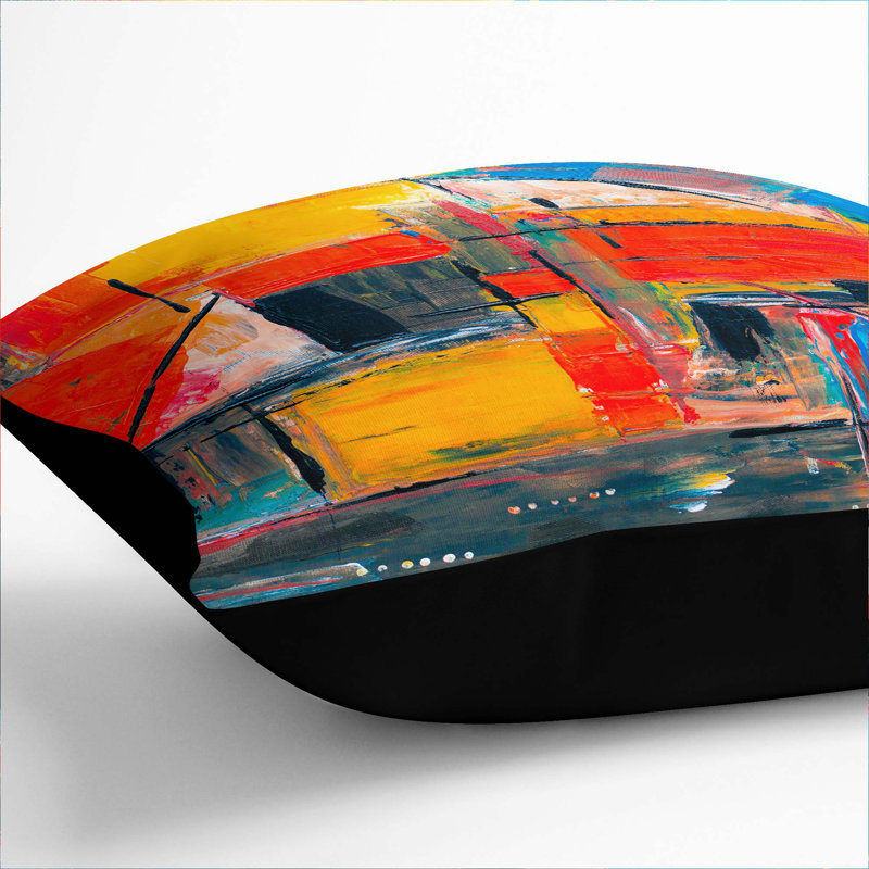 Square Throw Cushion, Black, 40 x 40 cm