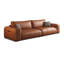 Canapé modulaire orange en cuir véritable-648197606
