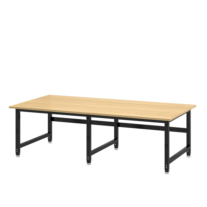 Établi robuste à 6 pieds avec plateau en bois massif, H 36 po x l 96 po x P 48 po