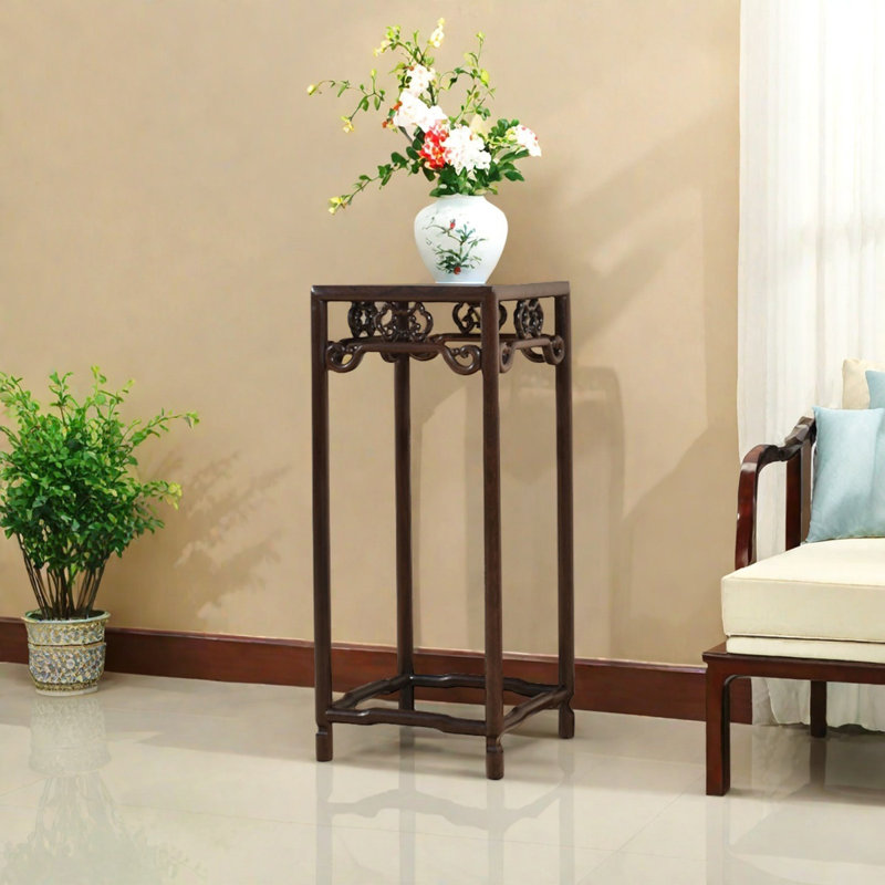 Porte-fleurs chinois avec broyage en bois massif