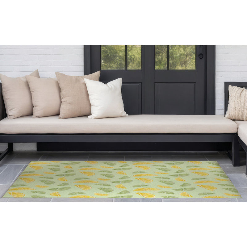 Tapis d'extérieur Summer Limes & Lemons, Rectangulaire 3 pi x 5 pi