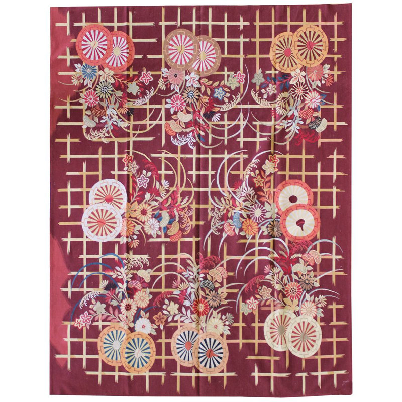 One-of-a-Kind 8' X 9'11" New Age Wool Area Rug in Red