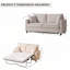 Canapé-lit en chenille rembourré avec canapé-lit et matelas-414364823