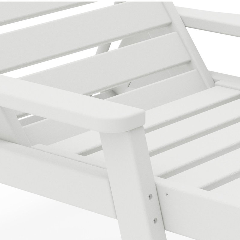 Chaise longue avec accoudoirs POLYWOOD, Blanc