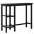Modern Bar Table Accent Console Serving Buffet with Side Storage Shelf