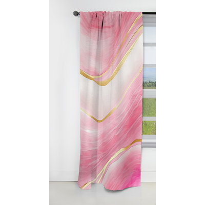Drago - Abstract Marble Marble Blackout Curtain - 1 Panels