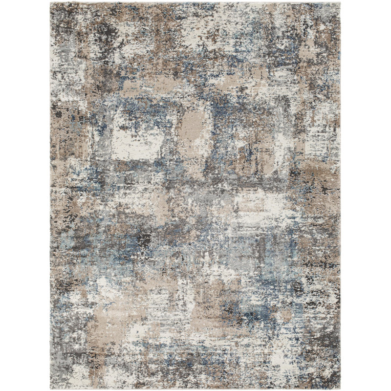 Brod Abstract Indoor Rug, Rectangle 3'11" x 5'7"