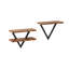 Set of 2 Storage Display Shelf, Wall Mounted Shelves Brown for Living Room