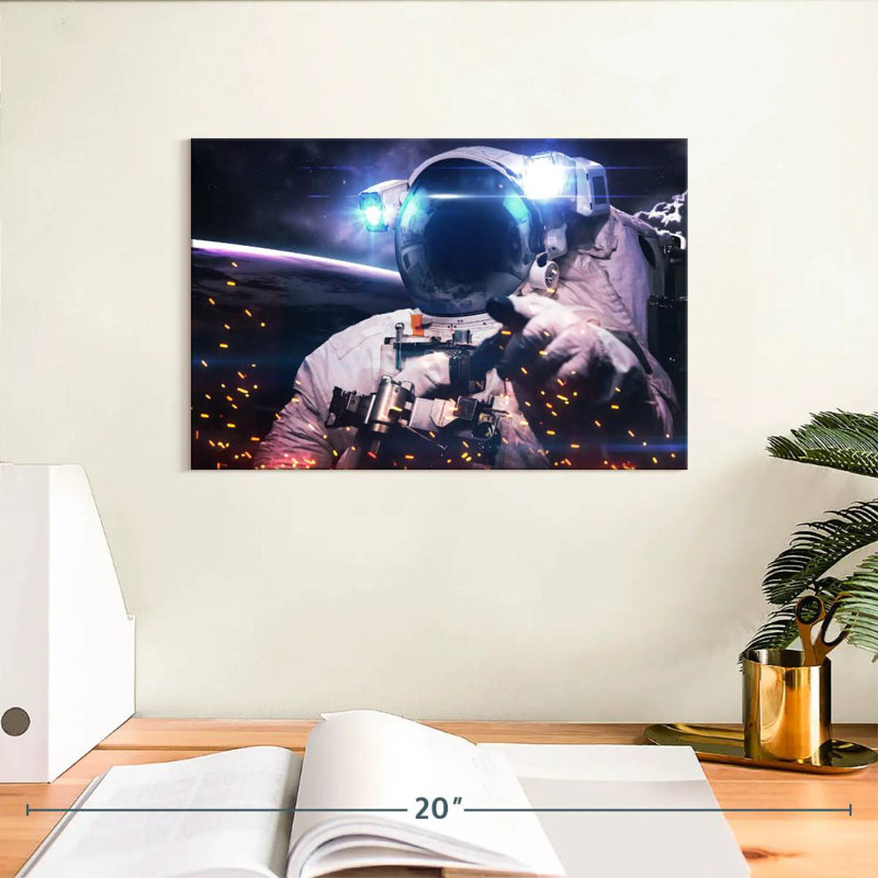 Oberle Glowing Astronaut, 8" H x 12" W