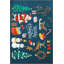 Tapis décoratif multicolore à motif de père Noël, d'ornement et de bonhomme de neige multicolore à thème de Noël-561304867