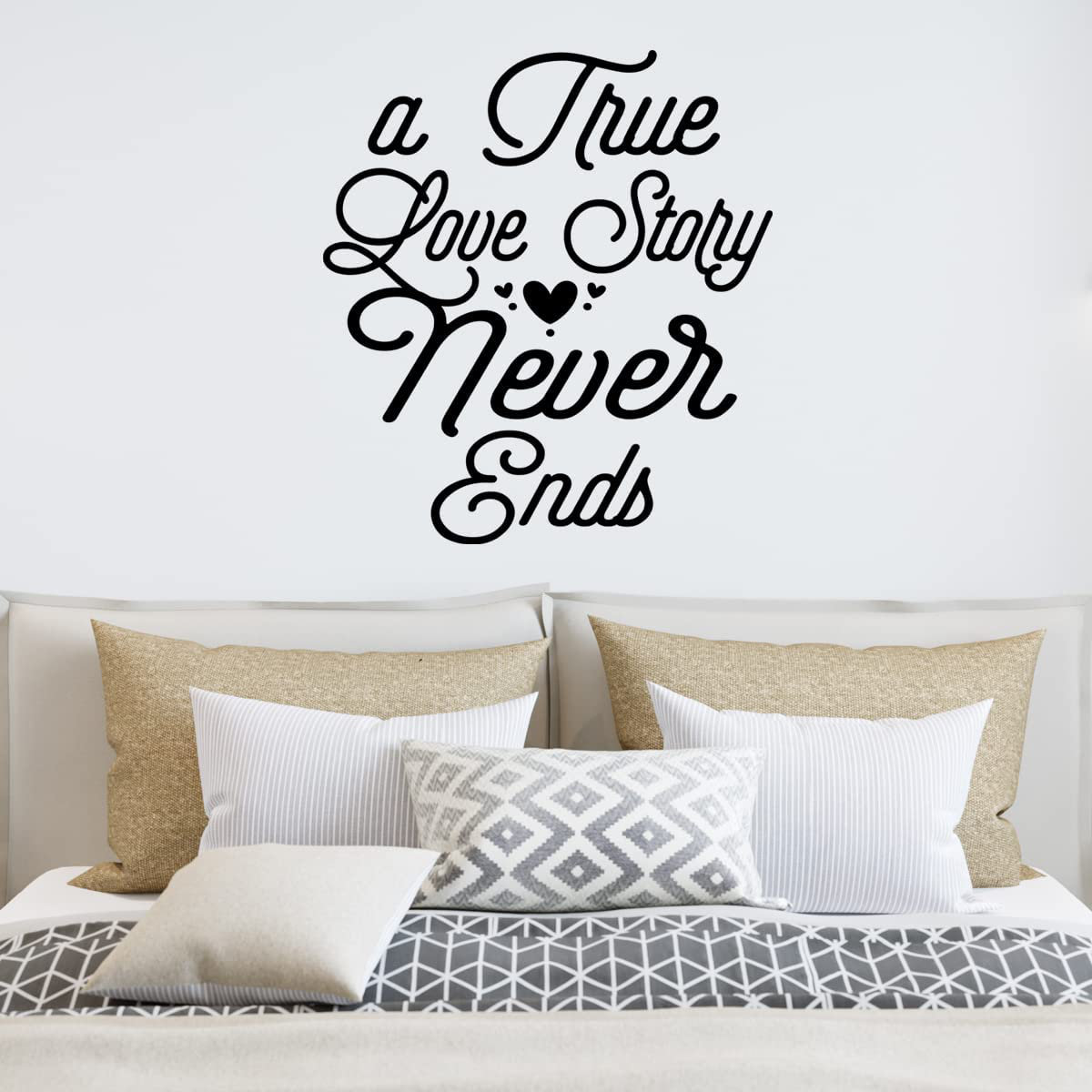 VWAQ A True Love Storey Never Ends Vinyl Wall Decal Marriage Quote Home ...