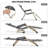 Outdoor Folding Lounge Chairs Recliner, Foldable Reclining Chair with Adjustable Backrest & Footrest-91677058