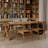 Nut-brown+Black Rectangular Solid Wood+Iron desk-1680361192
