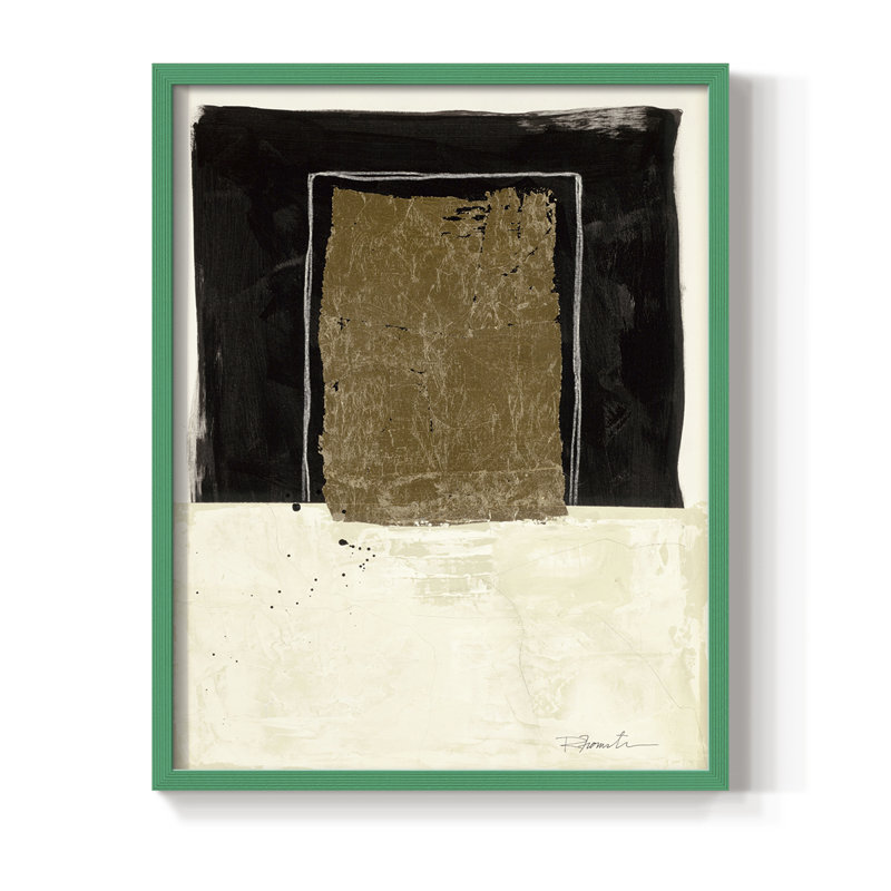 «Debout fort», reproduction encadrée - bois massif, Cadre simple vert, H 10 po x l 8 po