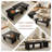 Wood Coffee Table, Mid Century Modern Living Room Table, Free Adjustable Shape, No Assembly Needed Pieces-2094916925-2100117855