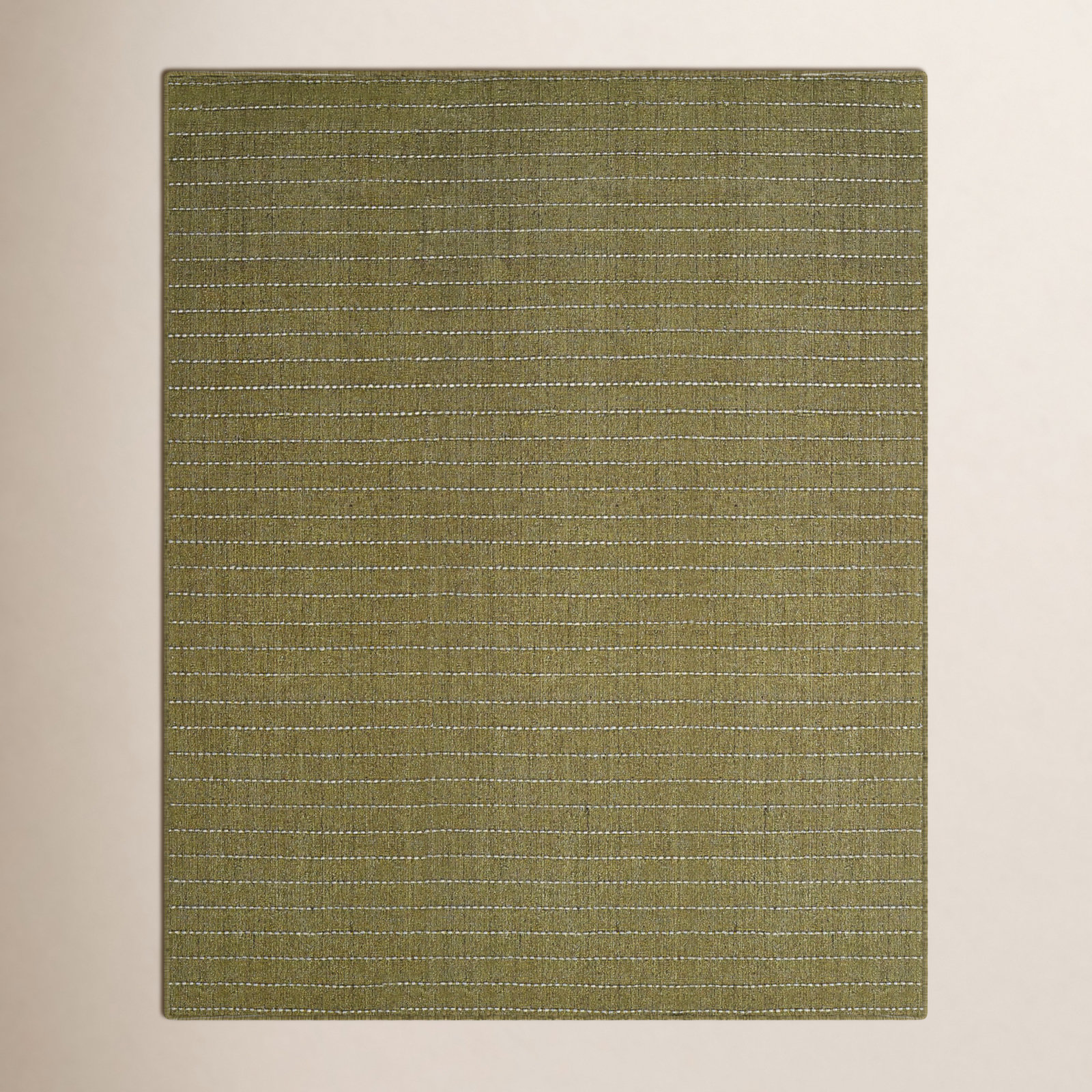 Amita Handmade Green Rug, Rectangle 3'6" x 5'6"