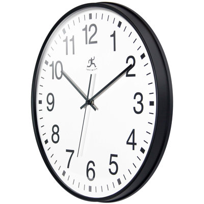 Madelis Wall Clock, Black, 15"