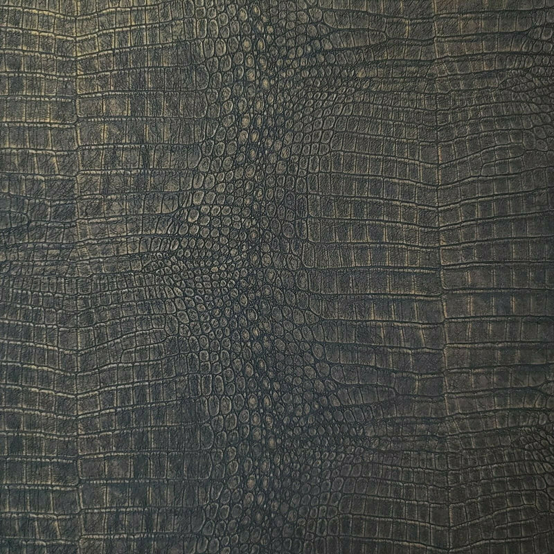 Papier peint texturé moderne en cuivre avec crocodile Straughter