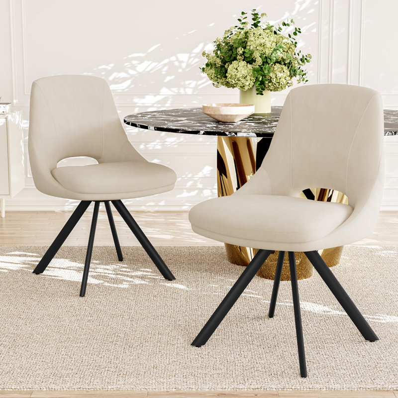 Calcott Upholstered Casual Comfort Dining Chair, Beige