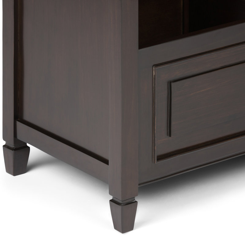 Connaught Dark Chestnut Brown Solid Wood Storage Bench