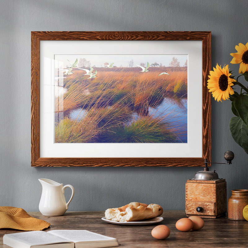 Marshland Hues II, reproduction d'art encadrée, Érable, H 22 po x l 32 po x P 1,5 po
