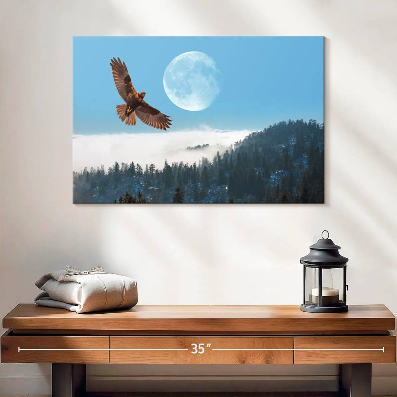 Brampt Eagle Over Fogy Mountains, 16" H x 24" W