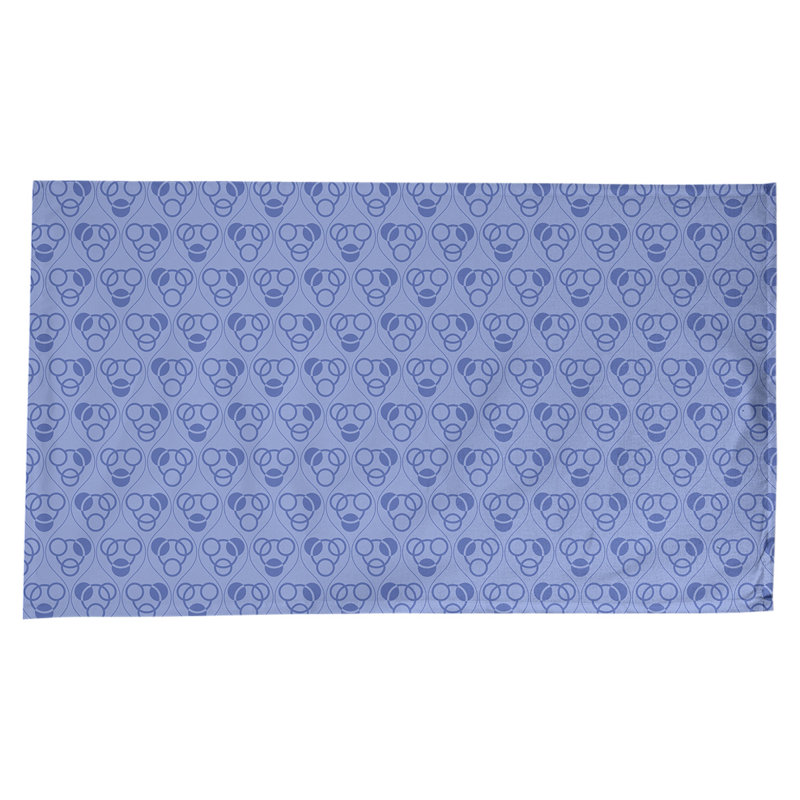 Classic Circles and Waves Tablecloth, Blue