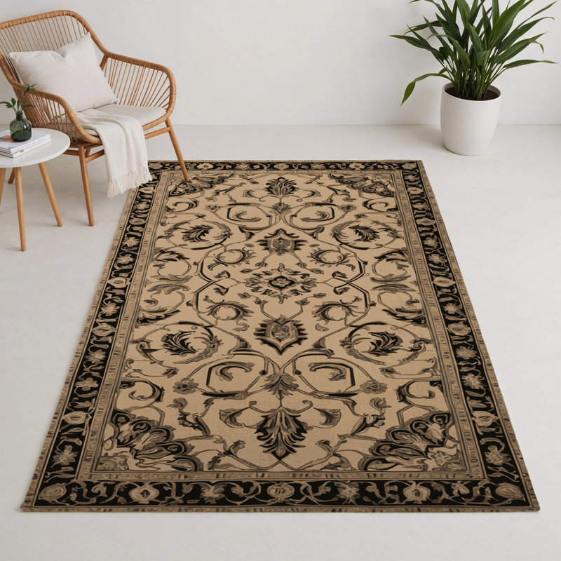 Tapis d'intérieur et d'extérieur brun français, Rectangle 9 pi x 12 pi