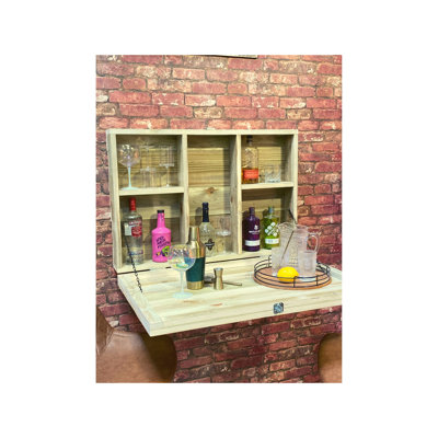 Kinlaw 95cm Solid Wood Mini Bar