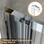 Balwan 20320mm 2032mm W x 3556mm H Hinged Framed Tub Door with Clear Glass