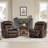 37" W Top Grain Leather Dual-Power Recliner-1500349654