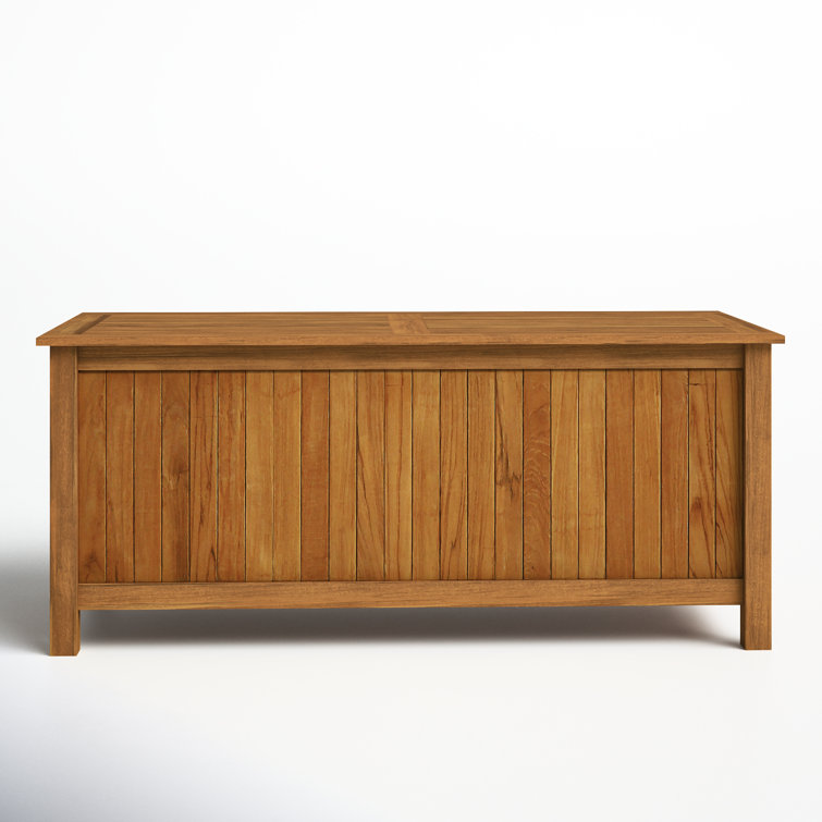 Birch Lane™ Summerton Solid Wood Teak Deck Box in Natural Teak
