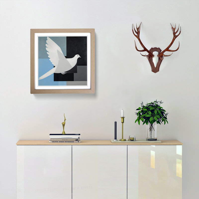Single Picture Frame Print on Wood, Oak