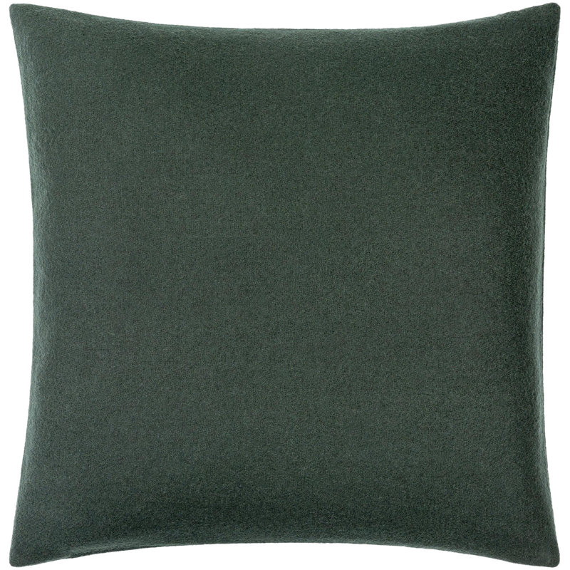 Alcona Wool Blend Throw Pillow, 20" x 20", Polyester/Polyfill, Teal