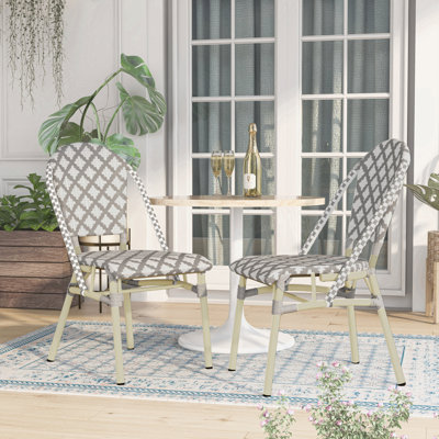 Set of 2 Mitcham Outdoor Dining Side Chairs by Bayou Breeze