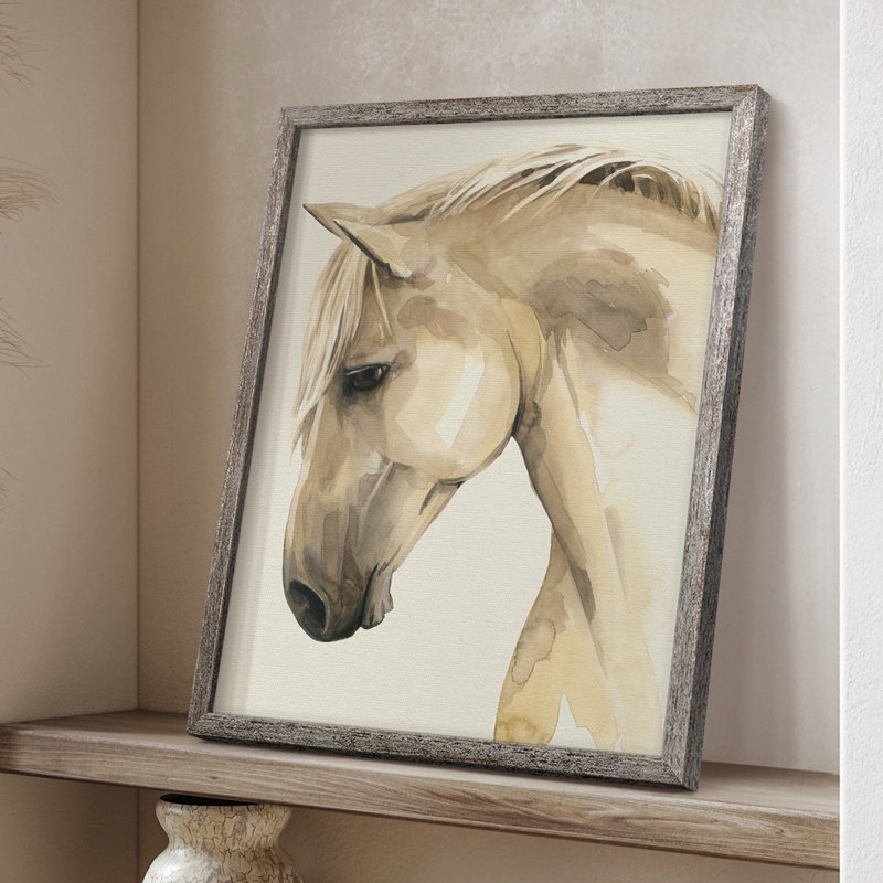 Golden Palomino II, reproduction encadrée - bois massif, H 15 po x l 12 po