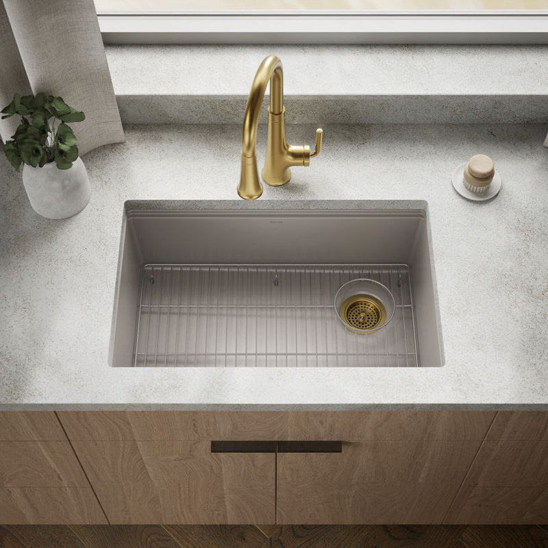 Billings Undermount Single-Bowl Kitchen Sink, Beige