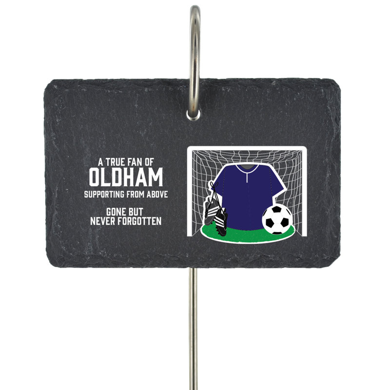 Boshra Oldham Athletic Fan Football Slate Grave Marker Memorial Plaque